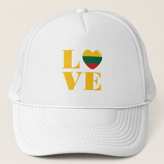 Boné Eu amo a Lituânia (Frente)