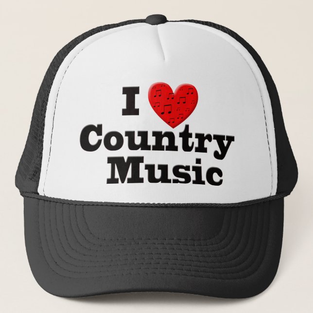 Boné Eu amo a música country (Frente)