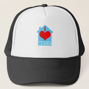 Boné Eu amo a música da casa - casa do coração