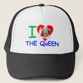 Boné Eu amo a rainha - rainha Elizabeth II