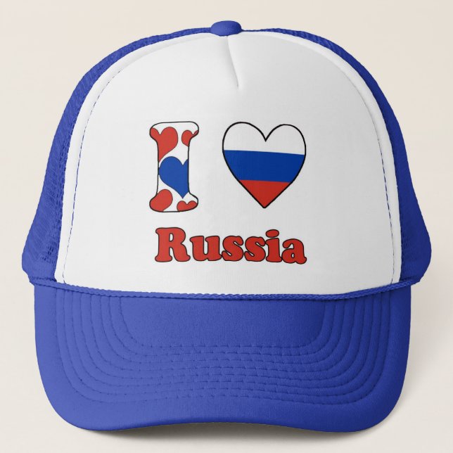 Boné Eu amo a Rússia (Frente)