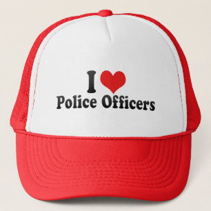 Boné Eu amo agentes da polícia