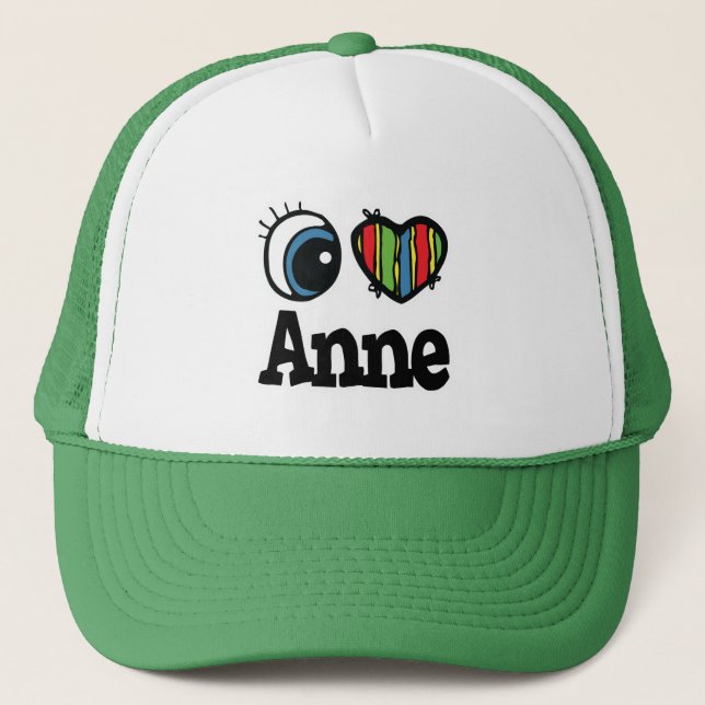 Boné Eu amo Anne (Frente)