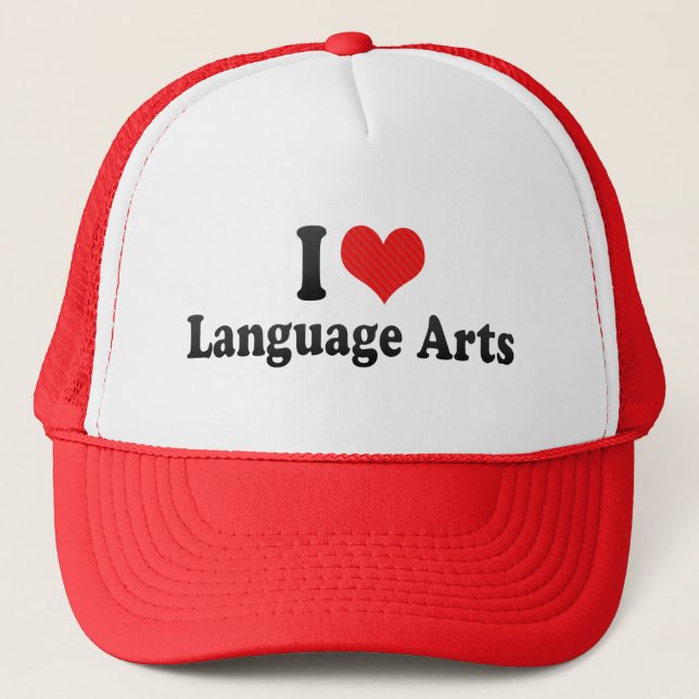 Boné Eu amo artes de língua (Frente)