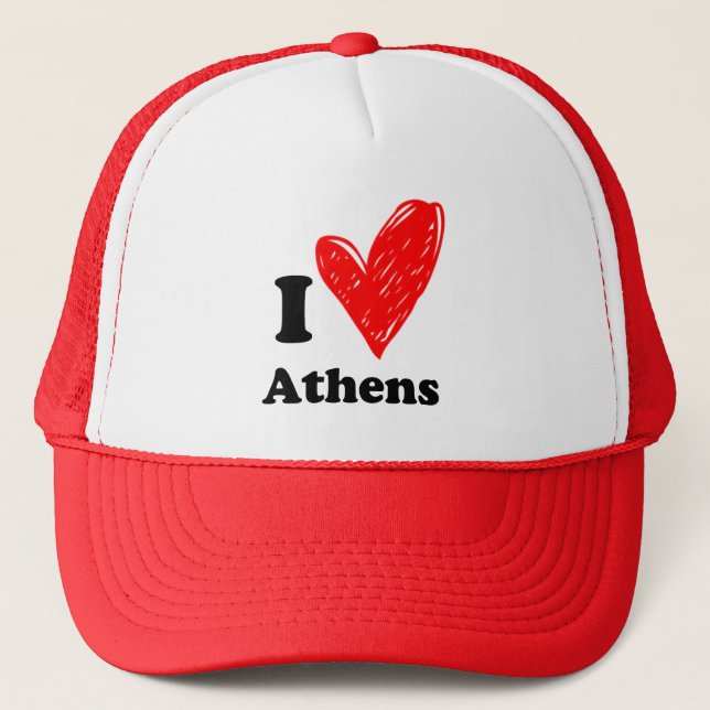 Boné Eu amo Atenas (Frente)