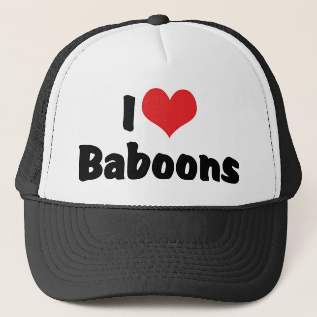 Boné Eu Amo Baboões do Coração (Frente)