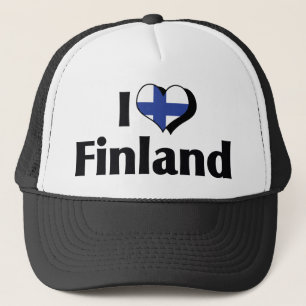 Boné Eu Amo Bandeira Da Finlândia