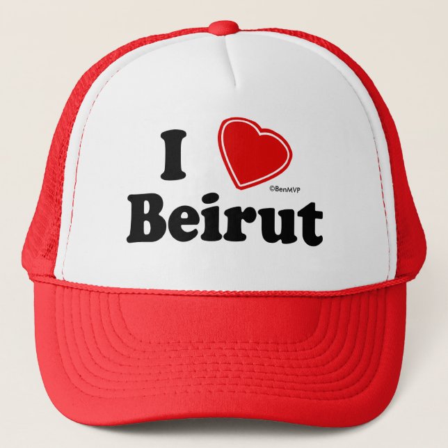 Boné Eu amo Beirute (Frente)