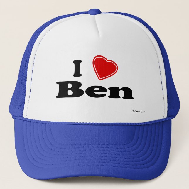 Boné Eu amo Ben (Frente)