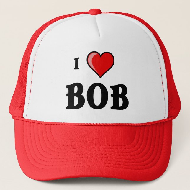 Boné Eu amo Bob (Frente)