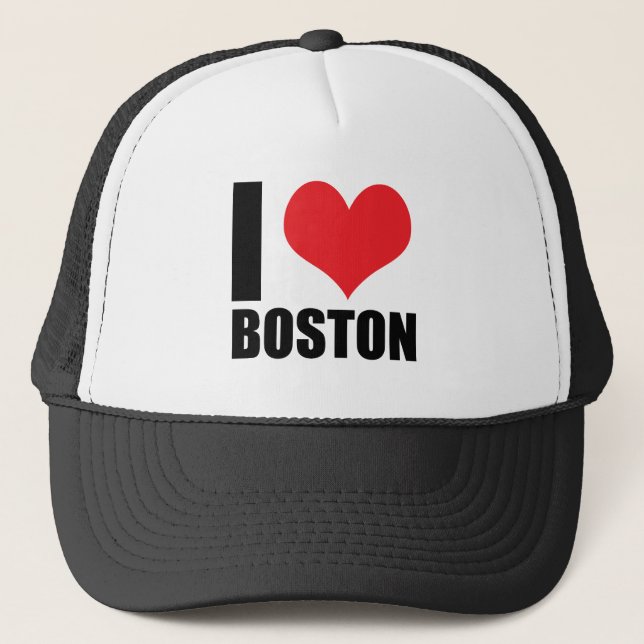 Boné Eu amo Boston (Frente)