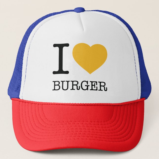 BONÉ EU AMO BURGER (Frente)
