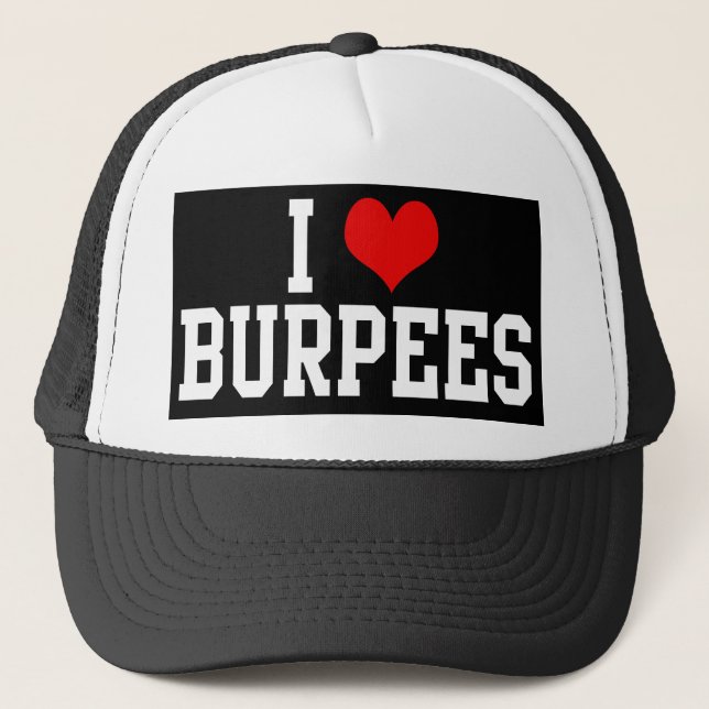 Boné Eu amo Burpees, malhação (Frente)