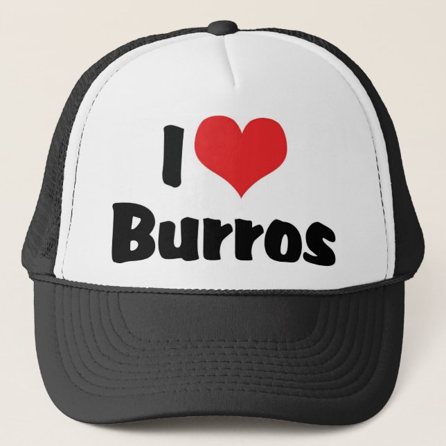 Boné Eu Amo Burros do Coração (Frente)