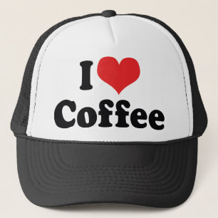 Boné Eu Amo Café Heart - Amante de Cafeína Java
