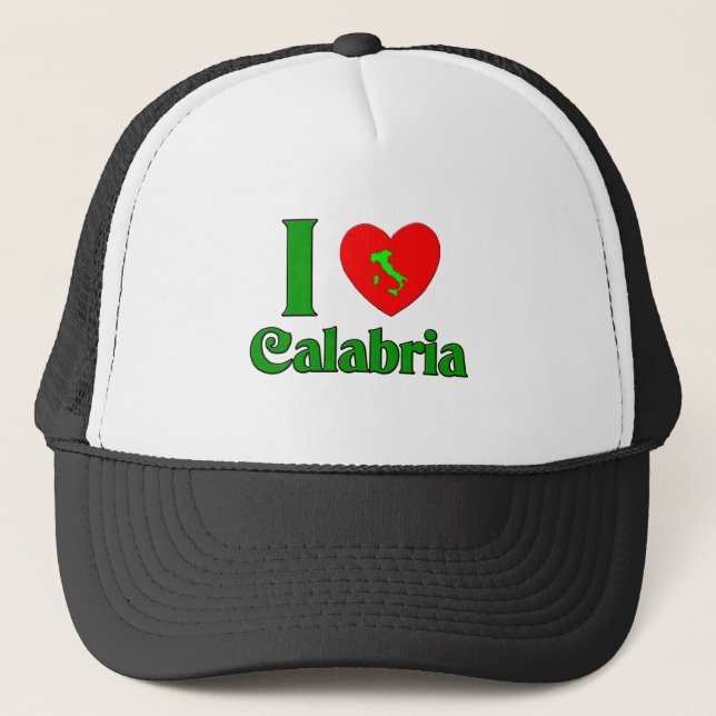 Boné Eu amo Calabria Italia (Frente)
