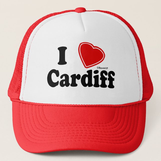 Boné Eu amo Cardiff (Frente)