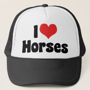 Boné Eu Amo Cavalos Coração - Amante de Cavalos