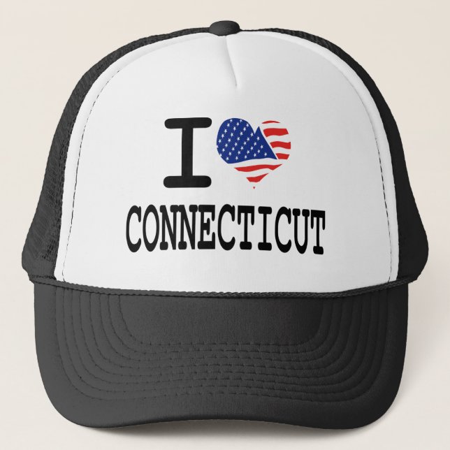 Boné Eu amo Connecticut (Frente)