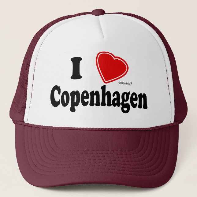Boné Eu amo Copenhaga (Frente)