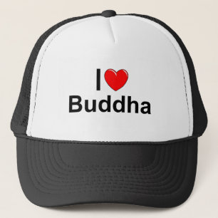 Boné Eu amo (coração) Buddha