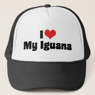 Boné Eu Amo Coração Meu Iguana - Amante de Lagarto