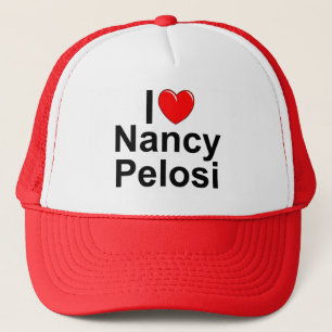 Boné Eu amo (coração) Nancy Pelosi