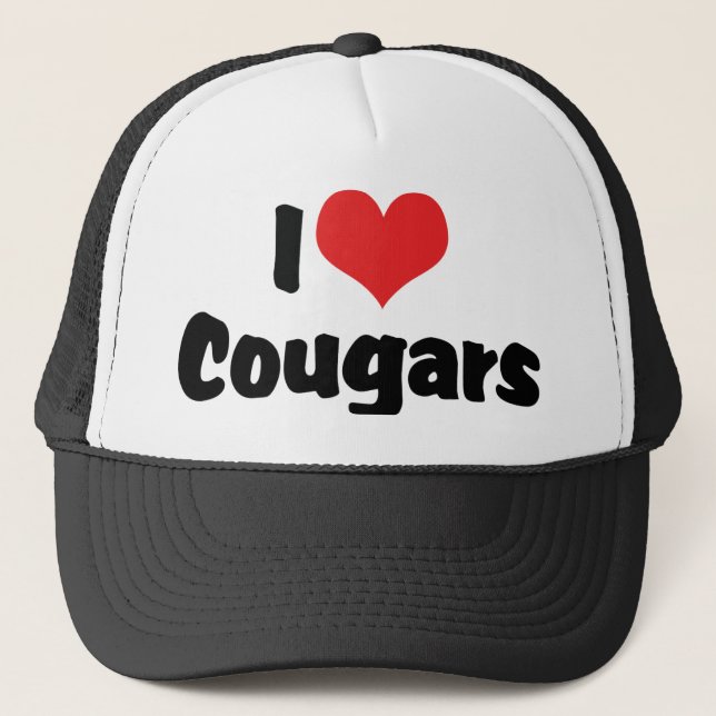 Boné Eu Amo Corações Cougars (Frente)