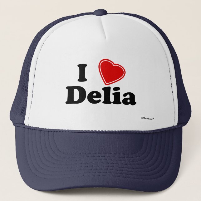 Boné Eu amo Delia (Frente)