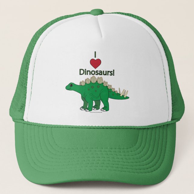 Boné Eu amo dinossauros: Stegosaurus (Frente)