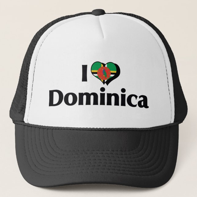 Boné Eu Amo Dominica Flag (Frente)