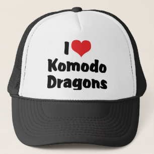 Boné Eu Amo Dragões-de-komodo do Coração