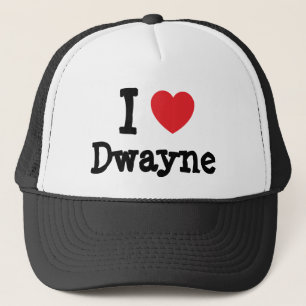 Boné Eu amo Dwayne coração personalizado personalizad