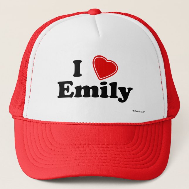 Boné Eu amo Emily (Frente)