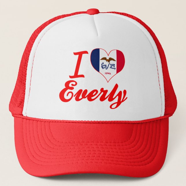 Boné Eu amo Everly, Iowa (Frente)