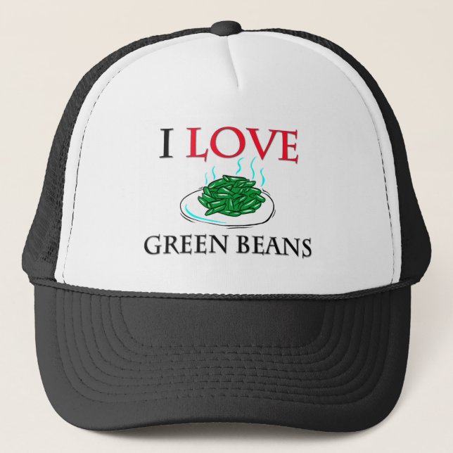 Boné Eu amo feijões verdes (Frente)