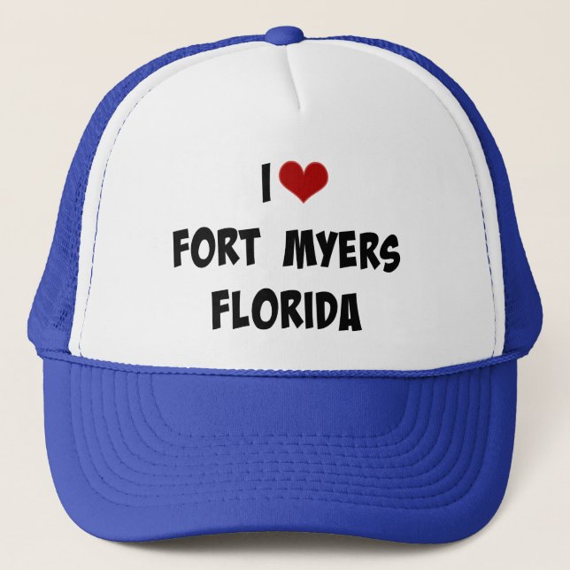 Boné Eu amo Fort Myers, Flórida (Frente)
