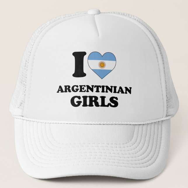 Boné Eu amo garotas argentinas (Frente)
