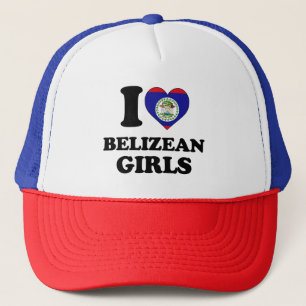 Boné Eu amo garotas Belizean