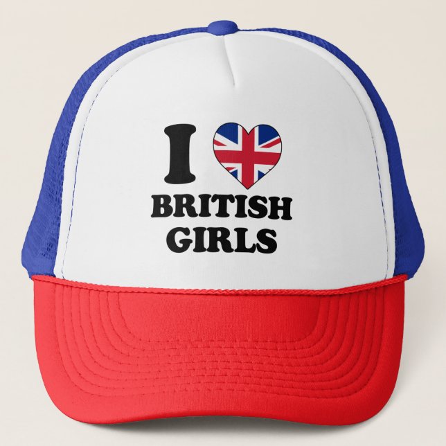 Boné Eu amo garotas britânicas (Frente)