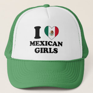 Boné Eu amo garotas mexicanas