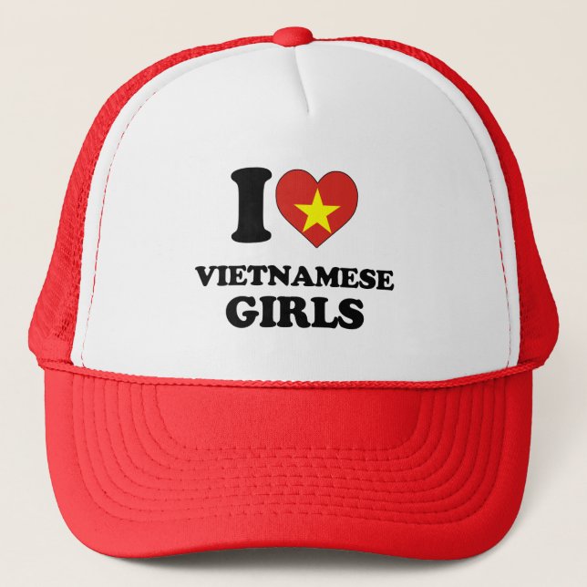 Boné Eu amo garotas vietnamitas (Frente)