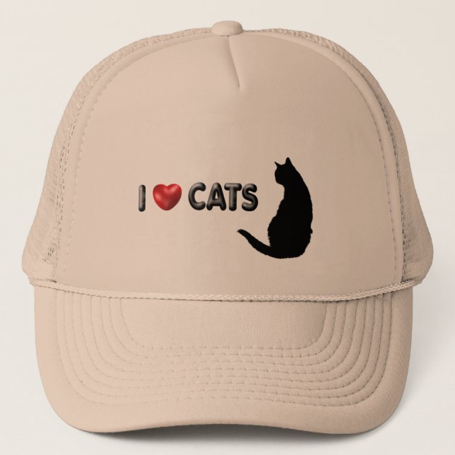 Boné Eu amo gatos (Frente)
