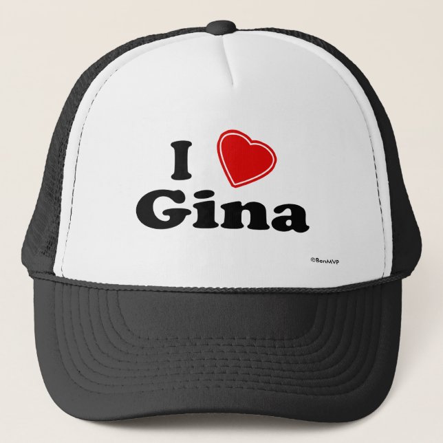 Boné Eu amo Gina (Frente)