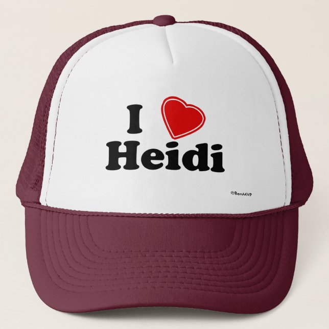 Boné Eu amo Heidi (Frente)