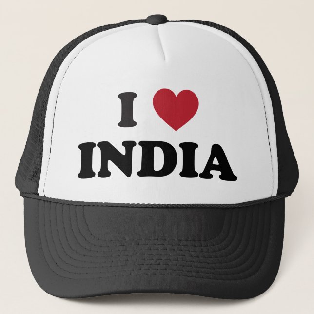 Boné Eu amo India (Frente)