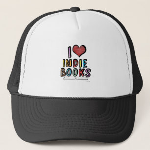 Boné Eu Amo Indie Books Lendo Slogan Clássico