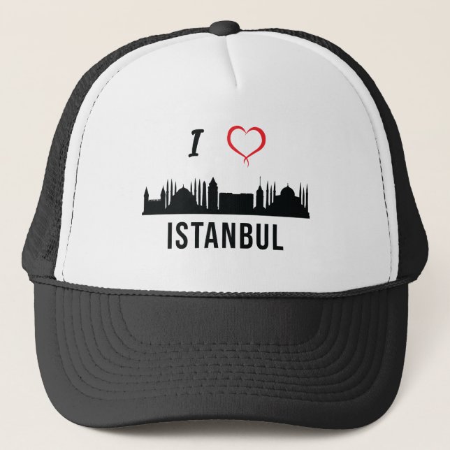 Boné Eu amo Istambul Skyline Curdo Turco Zazaki (Frente)