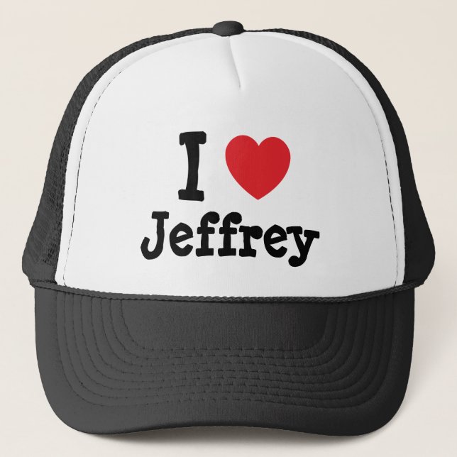 Boné Eu amo Jeffrey Heart T-Shirt (Frente)