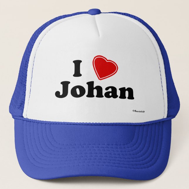 Boné Eu amo Johan (Frente)